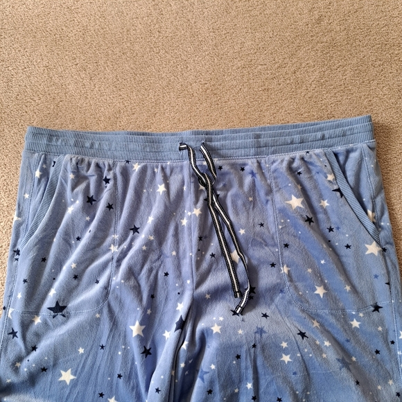Nautica 2 Piece PJ Set Womens XL Blue Stars Print Fleece Loungewear Set NWT - Picture 10 of 15
